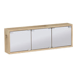 ミラーキャビネット 鏡扉 ウォールラック | WallBox7-DXミラー E-900 木目