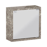 ミラーキャビネット 鏡扉 | WallBox7-DXミラー D-S棚付き graystone