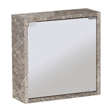 ミラーキャビネット 鏡扉 | WallBox7-DXミラー D-M棚付き graystone