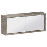 ウォールシェルフ ミラーキャビネット 鏡扉 | WallBox7-DXミラー E-S graystone