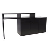 デスク 机 完成品 日本製 メラミン 鏡面加工 | T+D 105W扉 black