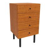 サイドチェスト スリムトチェスト 引き出し収納 | MC45-4 木目