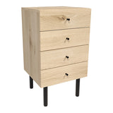 サイドチェスト スリムトチェスト 引き出し収納 | MC45-4 木目