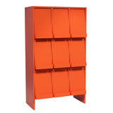 本棚 フラップ扉 マガジンラック A4書類収納 | arne flap 3×3/D40 aino