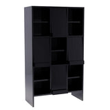 本棚 フラップ扉 A4収納 収納家具 ブックシェルフ | arne flap 3×3openクロス/D40 black