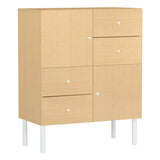 キャビネット 扉付き収納 | arne 80L chest cabi 木目