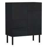 キャビネット 扉付き収納 | arne 80L chest cabi 木目