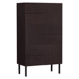 日本製キャビネット 扉付き収納 | arne 80M chest cabi 木目