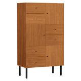 日本製キャビネット 扉付き収納 | arne 80M chest cabi 木目