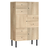 日本製キャビネット 扉付き収納 | arne 80M chest cabi 木目