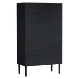 日本製キャビネット 扉付き収納 | arne 80M chest cabi 木目