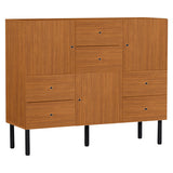 日本製キャビネット 扉付き収納 | arne 120L chest cabi 木目