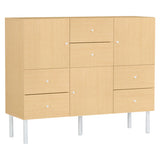 日本製キャビネット 扉付き収納 | arne 120L chest cabi 木目