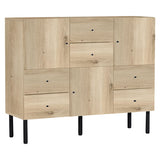 日本製キャビネット 扉付き収納 | arne 120L chest cabi 木目