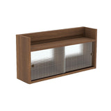 吊り戸棚 壁掛け棚 | Mirai ウォールキャビL アクリル戸 802040 木目