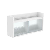 吊り戸棚 壁掛け棚 | Mirai ウォールキャビL アクリル戸 802040 木目