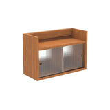 壁掛け棚 ウォールシェルフ | Mirai ウォールキャビL アクリル戸 602540 木目