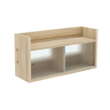 吊り戸棚 ウォールキャビネット | Mirai ウォールキャビL アクリル戸 802540 木目