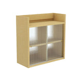 吊り戸棚 壁掛け棚 | Mirai ウォールキャビL アクリル戸 602560 木目