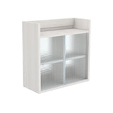 吊り戸棚 壁掛け棚 | Mirai ウォールキャビL アクリル戸 602560 木目