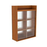 吊り戸棚 壁掛け棚 | Mirai ウォールキャビL アクリル戸 602080 木目