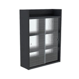 吊り戸棚 壁掛け棚 | Mirai ウォールキャビL アクリル戸 602080 木目