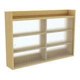 ウォールキャビネット ウォールシェルフ | Mirai ウォールキャビL アクリル戸 1202080 木目