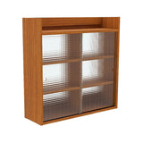 ウォールキャビネット ウォールシェルフ | Mirai ウォールキャビL アクリル戸 802580 木目