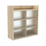 ウォールキャビネット ウォールシェルフ | Mirai ウォールキャビL アクリル戸 802580 木目