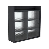 ウォールキャビネット ウォールシェルフ | Mirai ウォールキャビL アクリル戸 802580 木目