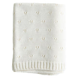 ブランケット ひざ掛け ニット | moc knit mesh blanket Gummy アイボリー