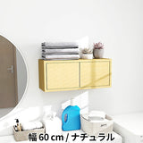 ウォールシェルフ 扉付き | WallBox7-DX E 単品S 木目