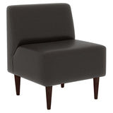 インテリア 日本製 商業施設 | LDスリム 1P-アームレス/脚DBR 合皮生地