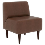 インテリア 日本製 商業施設 | LDスリム 1P-アームレス/脚DBR 合皮生地