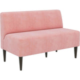 ソファ おしゃれ ダイニング | LDスリム 2P-アームレス/脚DBR ソフィア生地