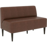 ショップ キッチン チェア | LDスリム 2P-アームレス/脚DBR 合皮生地