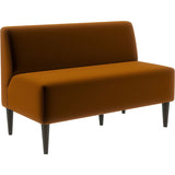 木 カフェ ナチュラル | LDスリム 2P-アームレス/脚DBR モケット生地