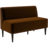 木 カフェ ナチュラル | LDスリム 2P-アームレス/脚DBR モケット生地