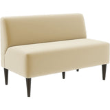 木 カフェ ナチュラル | LDスリム 2P-アームレス/脚DBR モケット生地