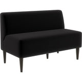 木 カフェ ナチュラル | LDスリム 2P-アームレス/脚DBR モケット生地