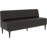 カフェチェア 木 カフェ | LDスリム 3P-アームレス/脚DBR 合皮生地