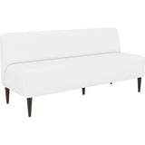 カフェチェア 木 カフェ | LDスリム 3P-アームレス/脚DBR 合皮生地