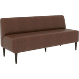 カフェチェア 木 カフェ | LDスリム 3P-アームレス/脚DBR 合皮生地