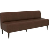 ショップ モダン ベンチチェア | LDスリム 3PL-アームレス/脚DBR 合皮生地