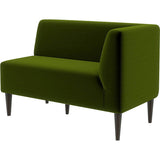 ロビーチェア 病院 ダイニングソファ | LDスリム 2P-L/脚DBR モケット生地