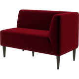 ロビーチェア 病院 ダイニングソファ | LDスリム 2P-L/脚DBR モケット生地