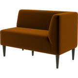 ロビーチェア 病院 ダイニングソファ | LDスリム 2P-L/脚DBR モケット生地