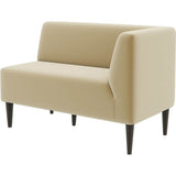 ロビーチェア 病院 ダイニングソファ | LDスリム 2P-L/脚DBR モケット生地