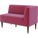 ロビーチェア 病院 ダイニングソファ | LDスリム 2P-L/脚DBR モケット生地