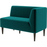 ロビーチェア 病院 ダイニングソファ | LDスリム 2P-L/脚DBR モケット生地